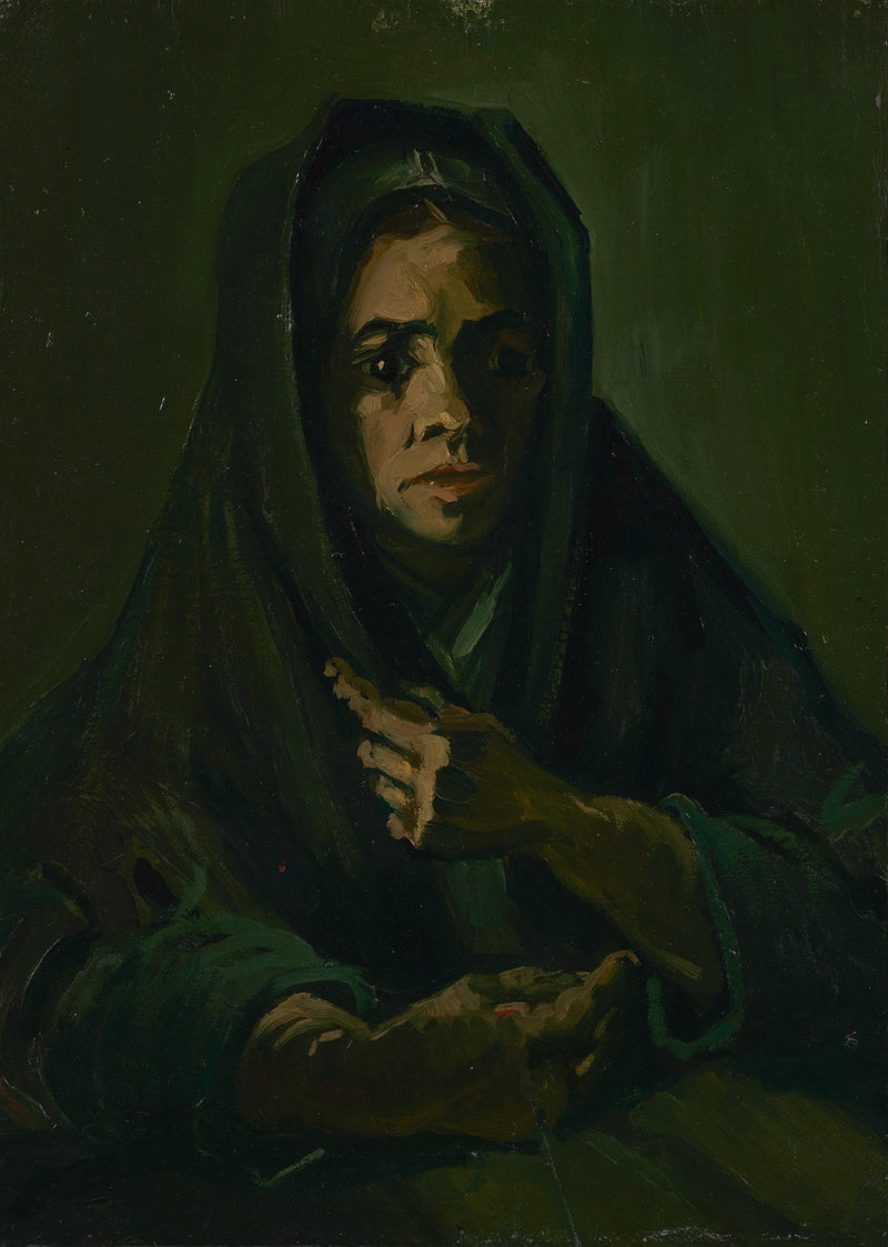 Mujer con chal de luto - Vincent van Gogh