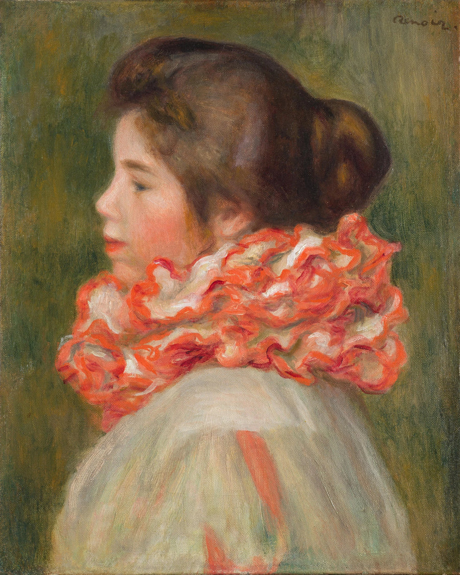 Mujer con el cuello rojo - Pierre-Auguste Renoir