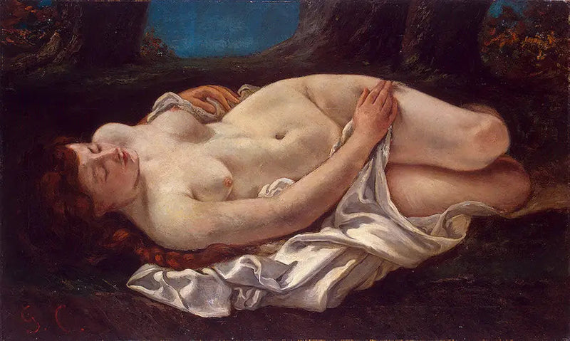 Mujer acostada - Gustave Courbet