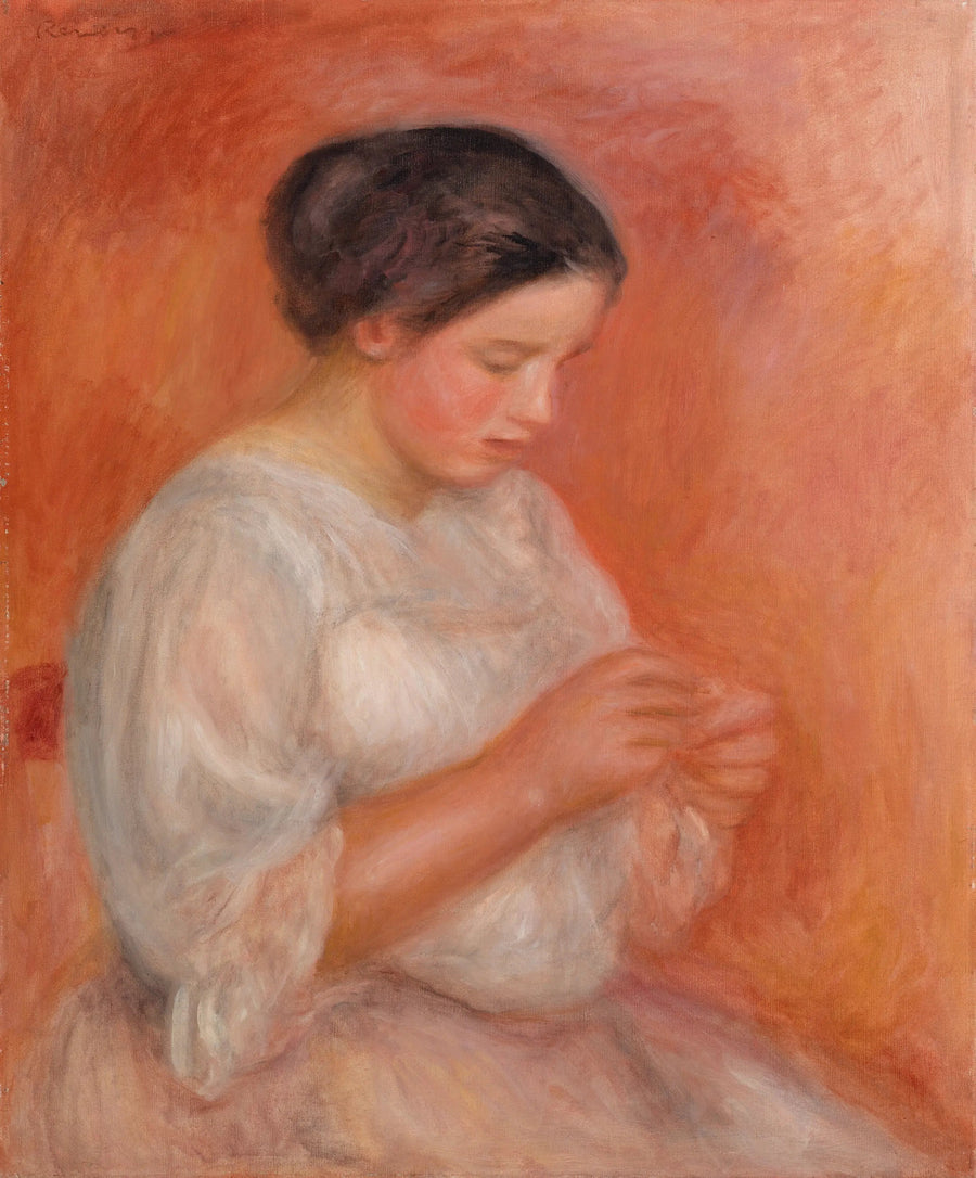 Mujer cosiendo - Pierre-Auguste Renoir