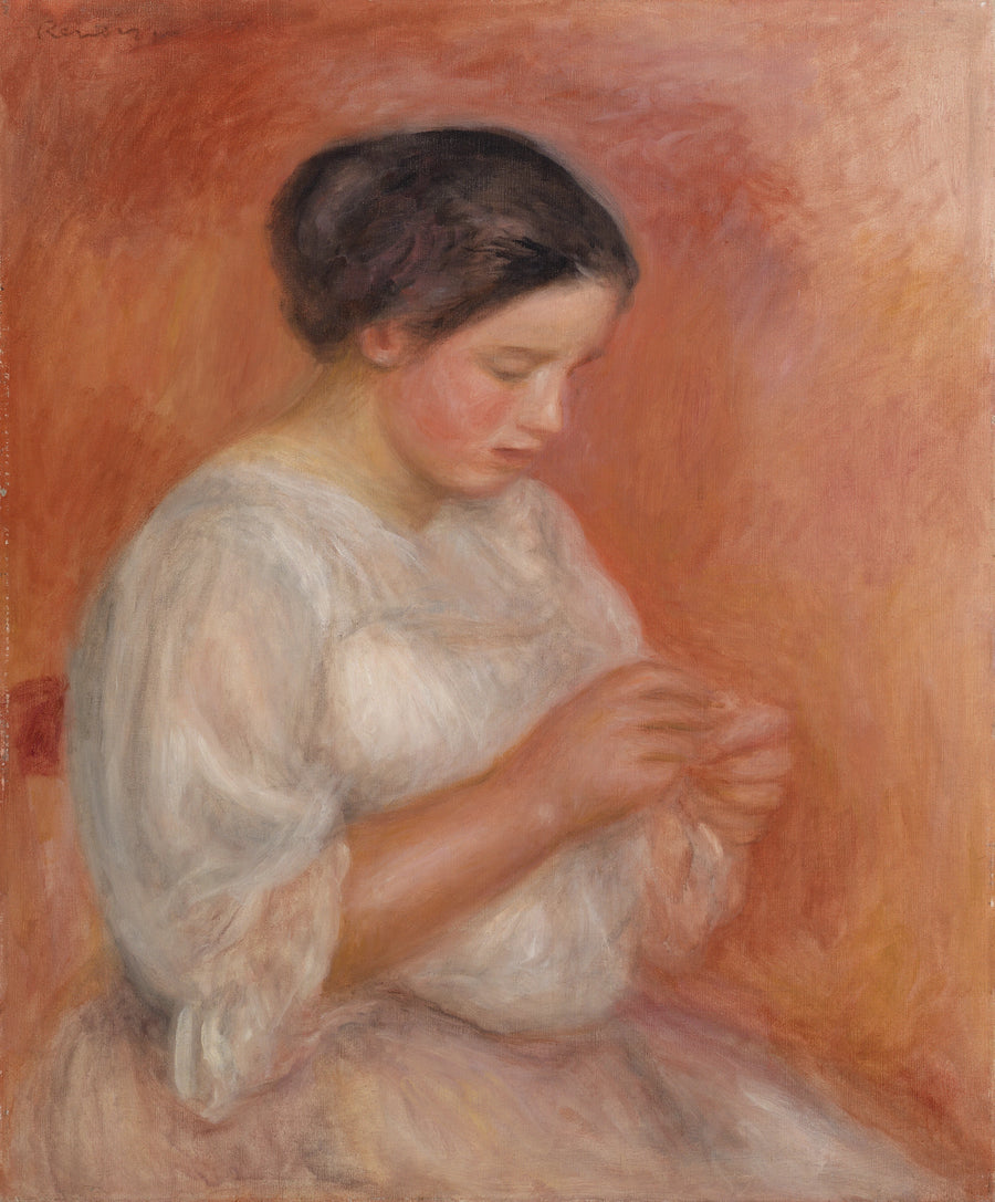 Mujer cosiendo - Pierre-Auguste Renoir