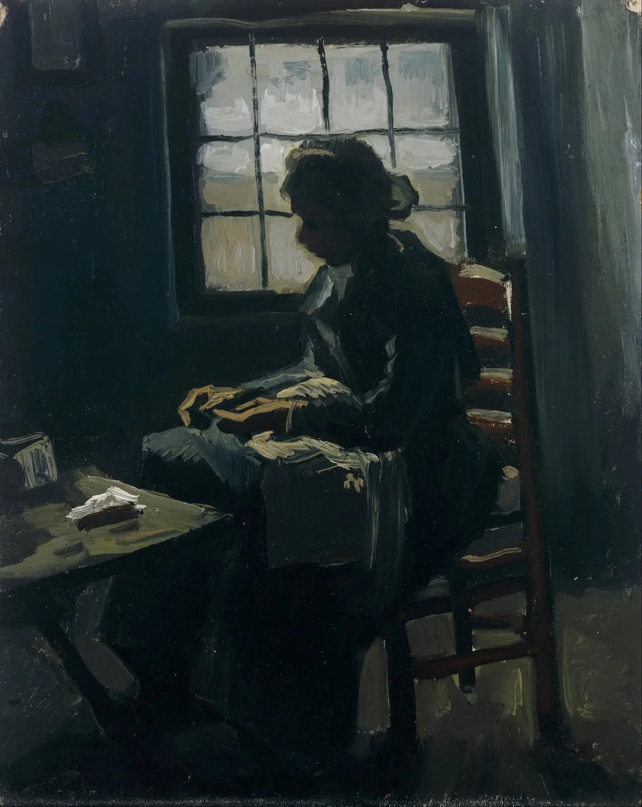 Mujer cosiendo - Vincent van Gogh