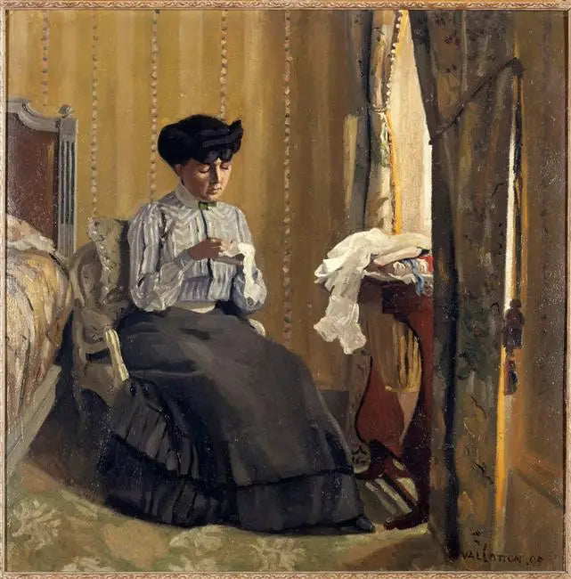 Mujer cocinando en un interior - Félix Vallotton