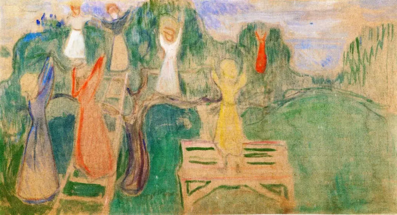 Mujer recogiendo frutas - Edvard Munch