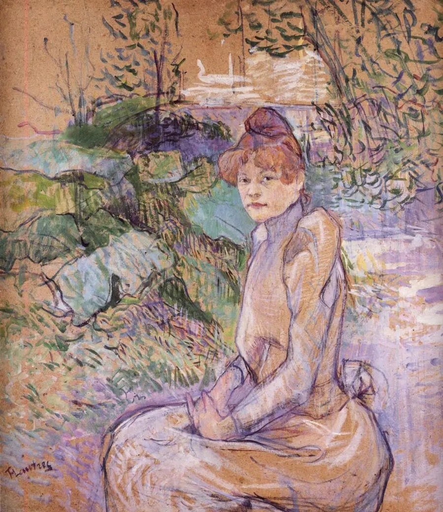 Mujer en el jardín del señor Forest - Henri de Toulouse-Lautrec