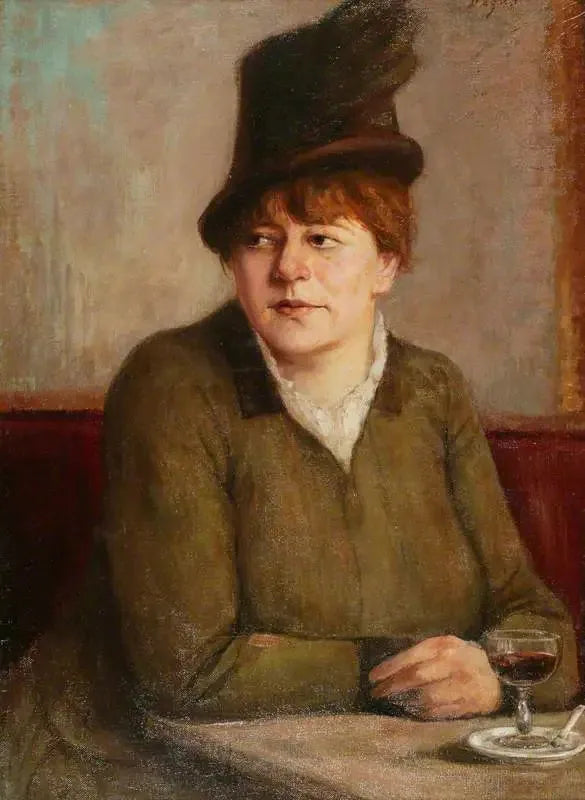 Mujer en un café - Edgar Degas