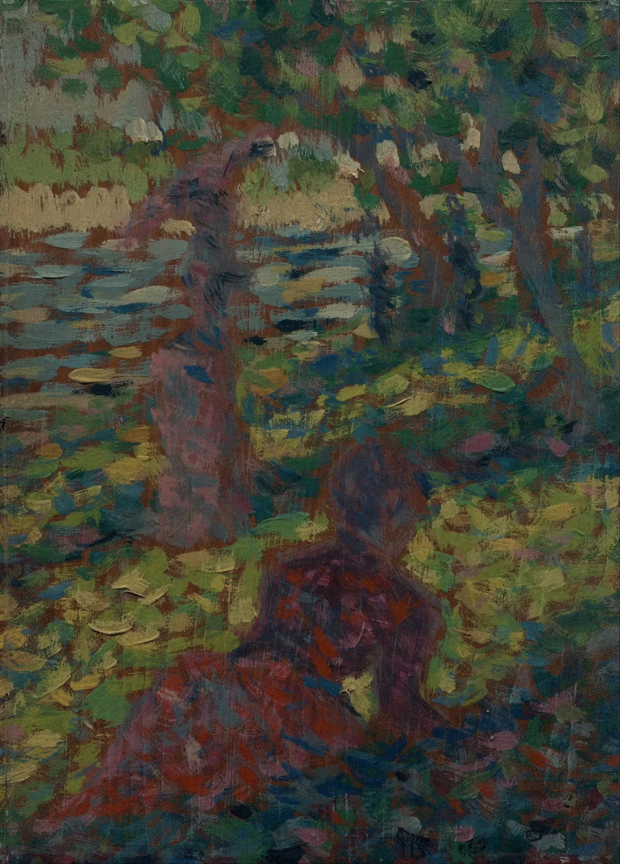 Mujer en un parque - Georges Seurat