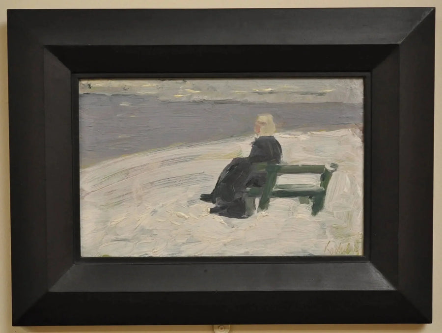 Mujer en un paisaje de invierno - Franz Marc