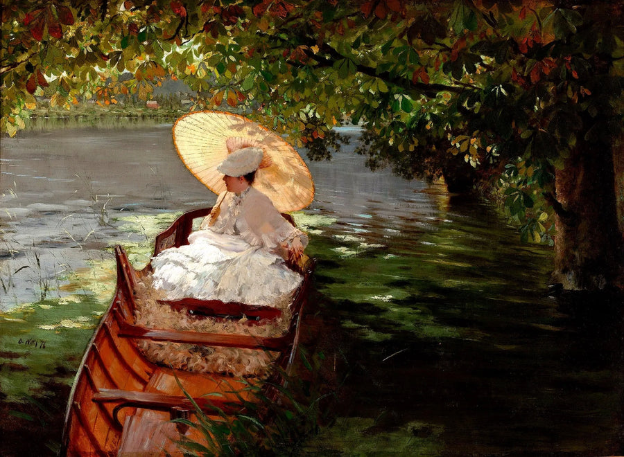 Mujer en una barca - Giuseppe De Nittis