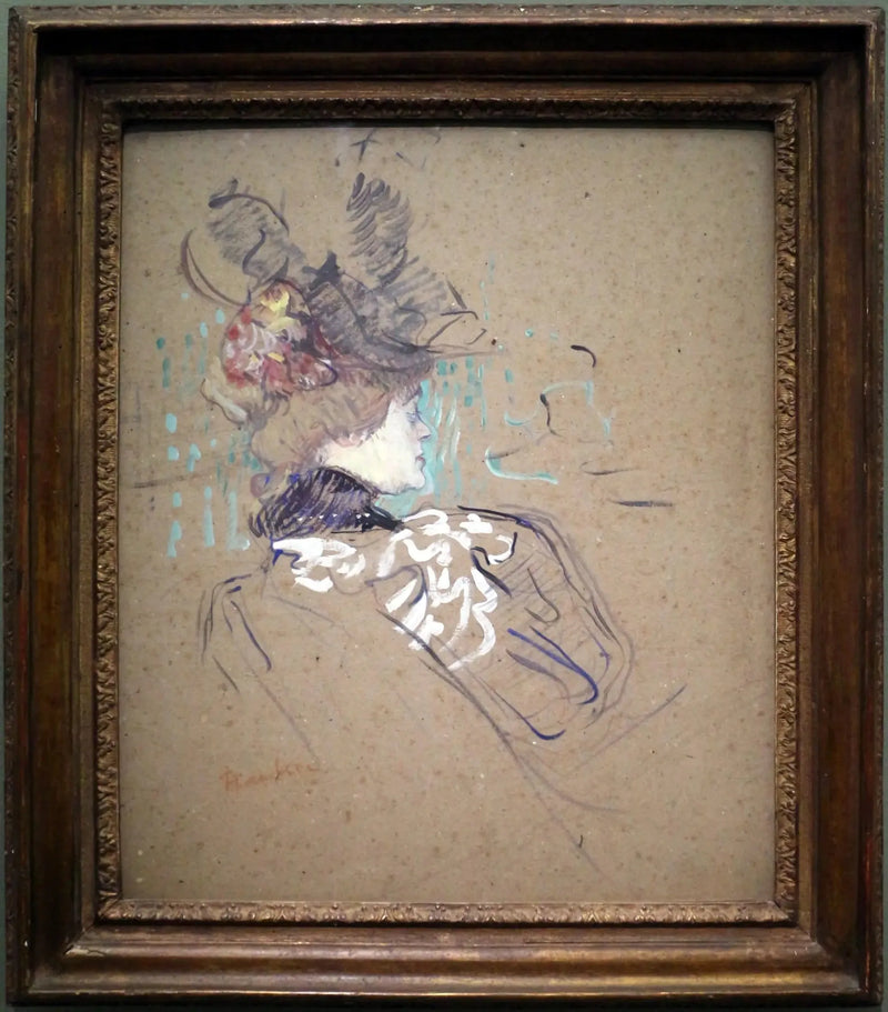 Mujer de perfil - Henri de Toulouse-Lautrec