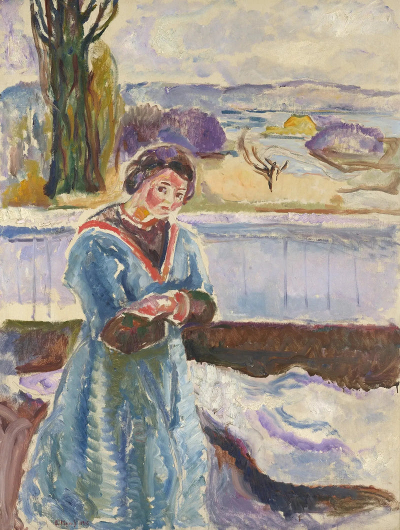 Mujer de pie con los brazos cruzados - Edvard Munch