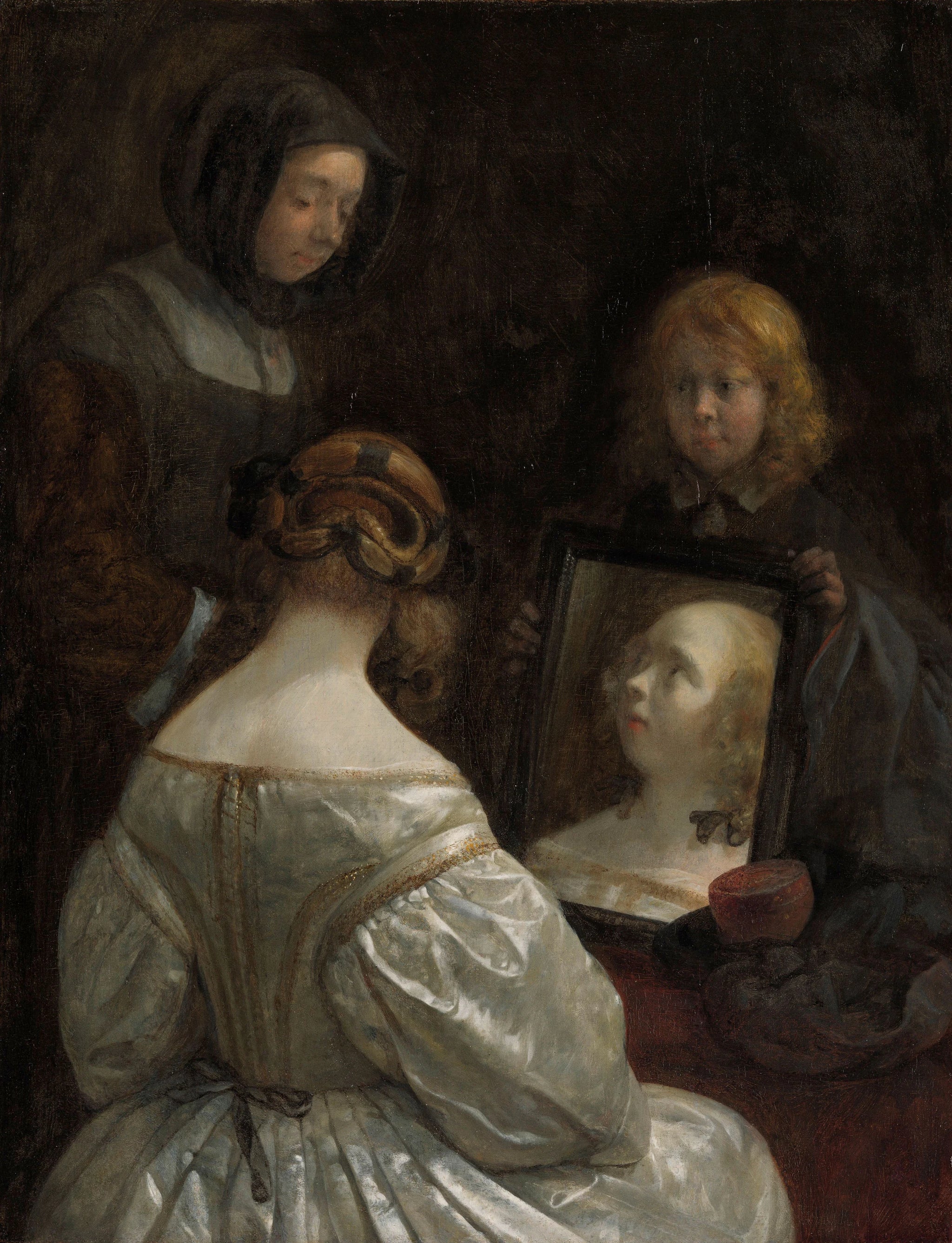 Femme devant un miroir - Gerard ter Borch