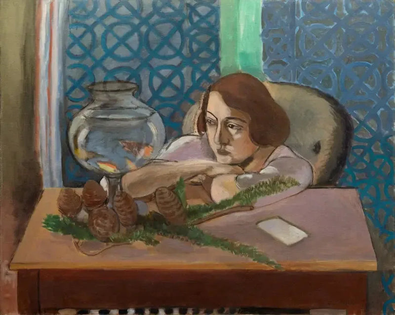 Mujer frente a un acuario - Henri Matisse
