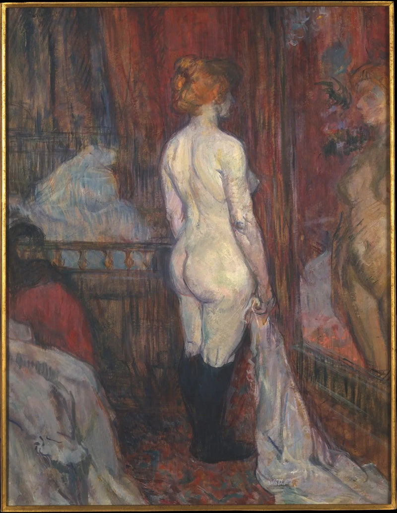 Mujer frente a un espejo - Henri de Toulouse-Lautrec