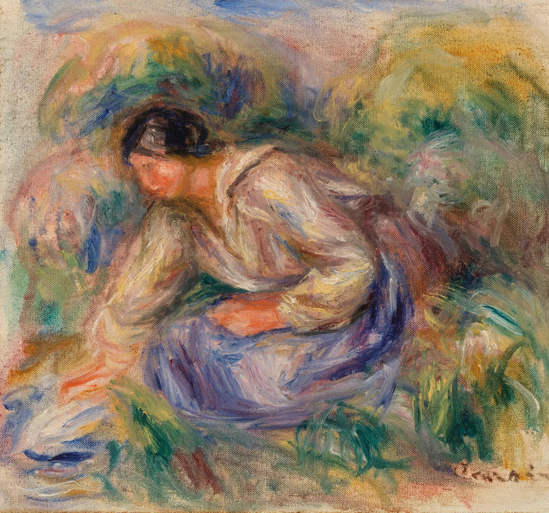 Mujer con falda azul - Pierre-Auguste Renoir