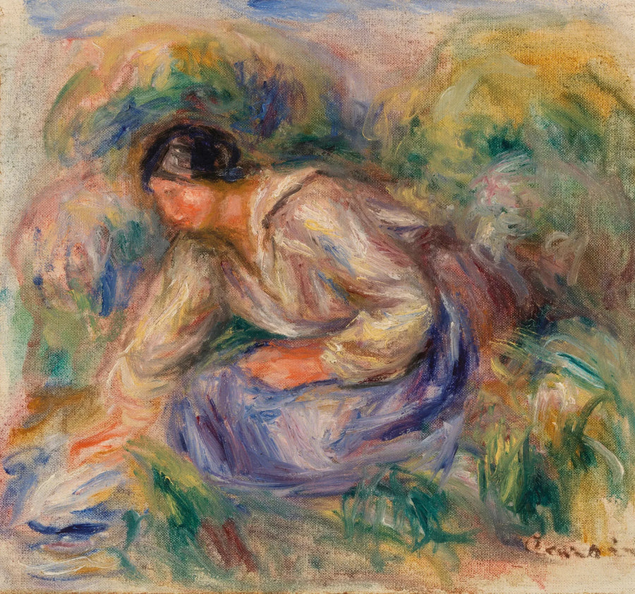 Mujer con falda azul - Pierre-Auguste Renoir