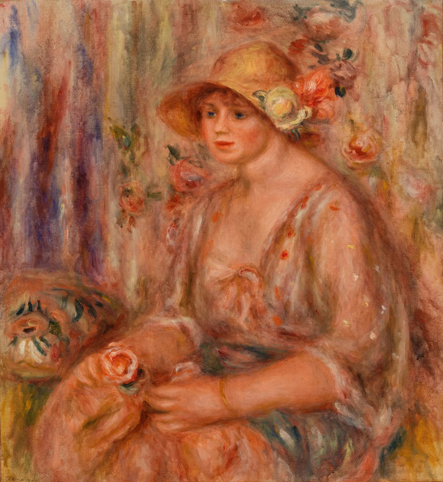 Mujer con vestido de muselina - Pierre-Auguste Renoir