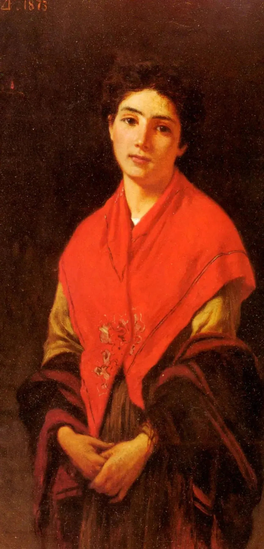 Mujer vestida de rojo - Federico Zandomeneghi