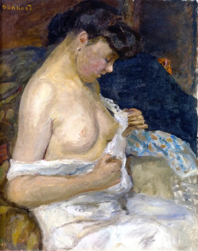 Mujer quitándose la camisa - Pierre Bonnard