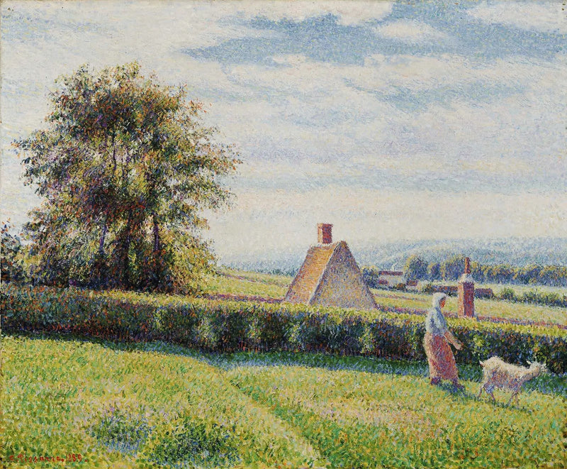Mujer y cabra en Éragny - Camille Pissarro