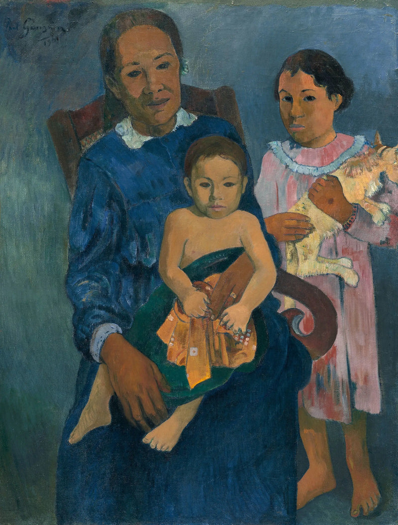 Mujer y dos niños - Paul Gauguin