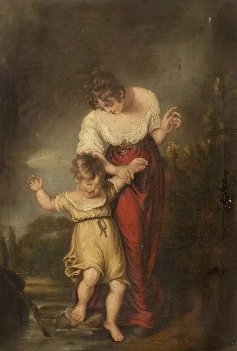 Mujer y niño en un Ford - Thomas Gainsborough