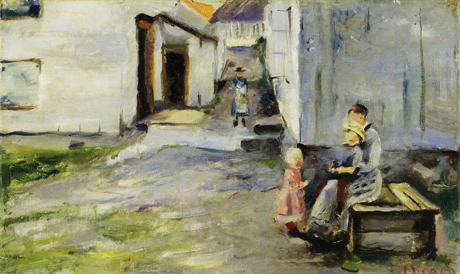 Mujer y niños en Arendal - Edvard Munch
