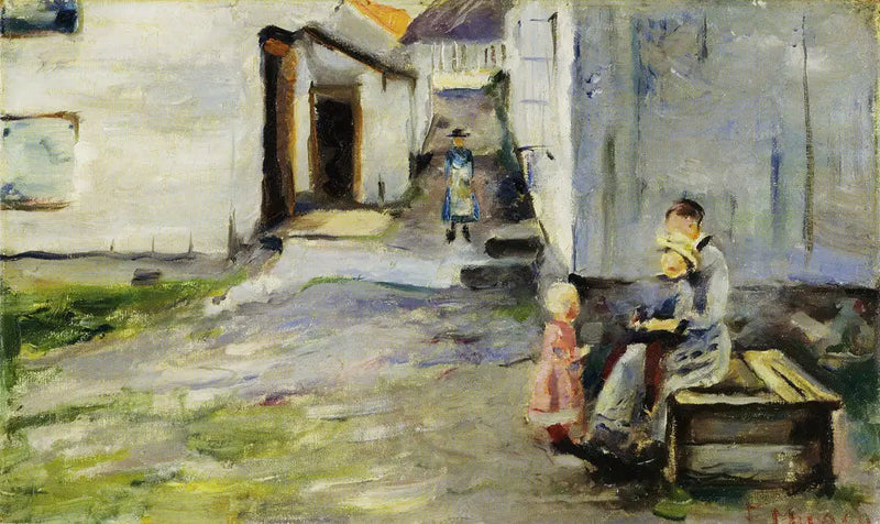 Mujer y niños en Arendal - Edvard Munch