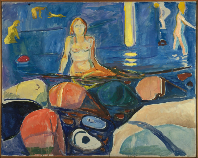 Mujer y niños bañándose - Edvard Munch