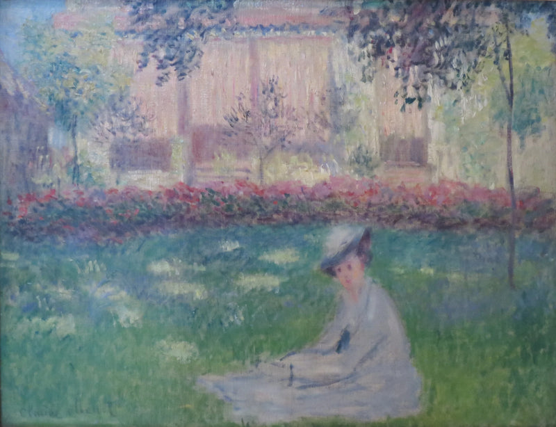 Mujer sentada en el jardín W407 - Claude Monet
