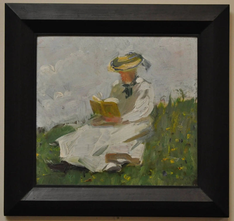 Mujer leyendo en el verde - Franz Marc