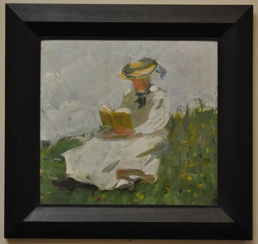 Mujer leyendo en el verde - Franz Marc