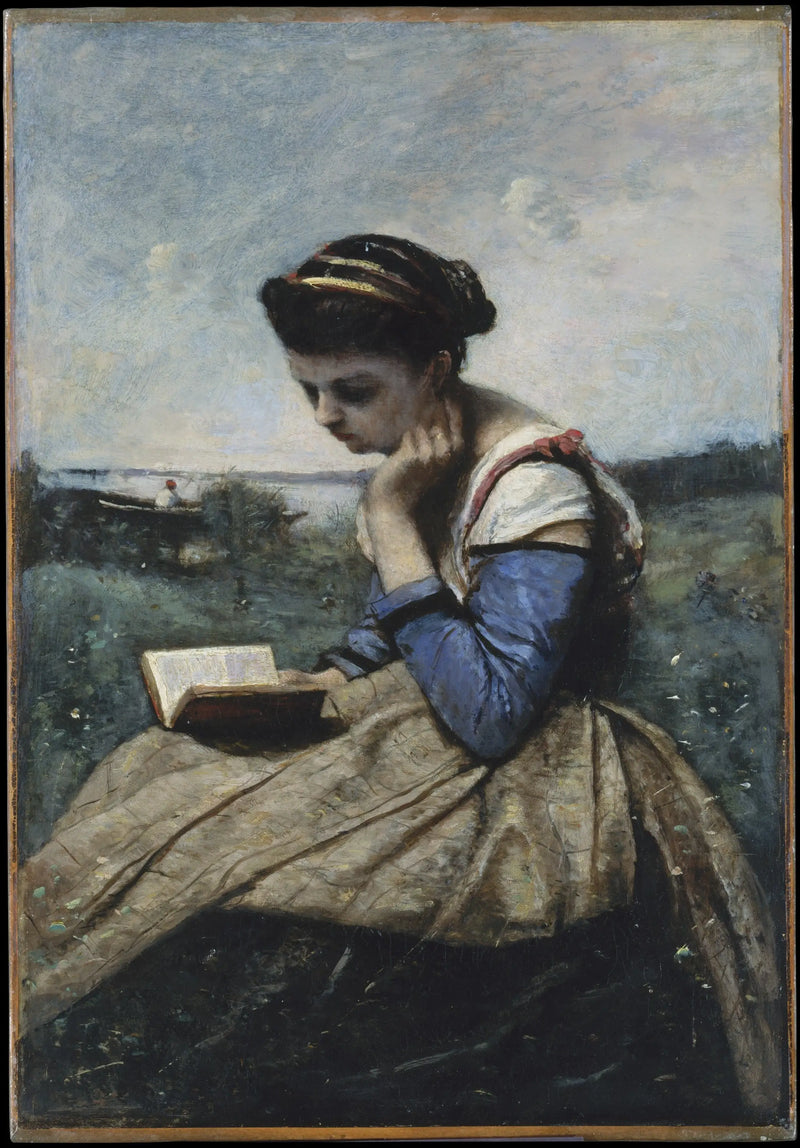 Mujer leyendo - Jean-Baptiste Camille Corot