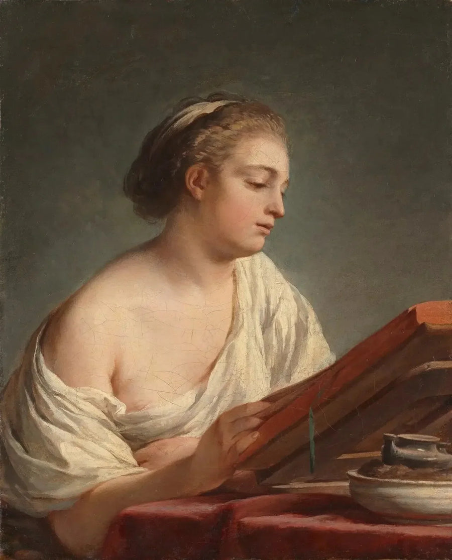 Mujer leyendo - Nicolas-Bernard Lepicie