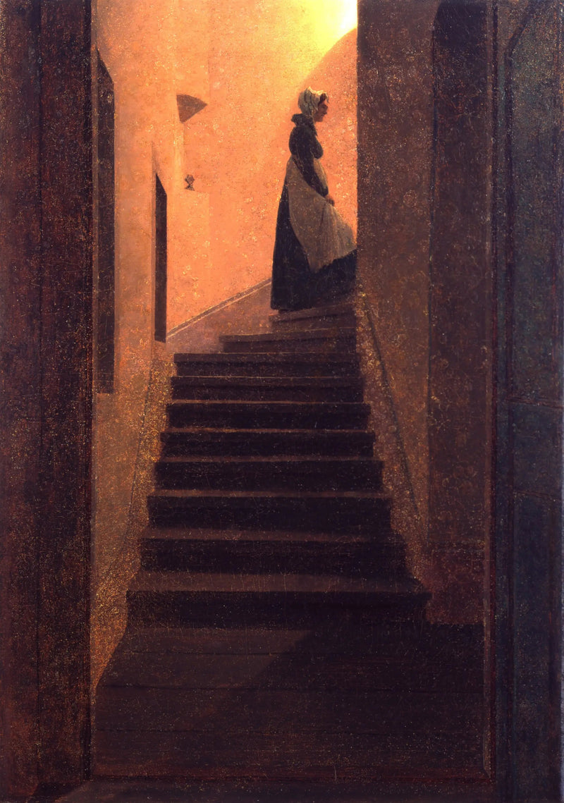 Mujer ascendiendo hacia la luz - Caspar David Friedrich