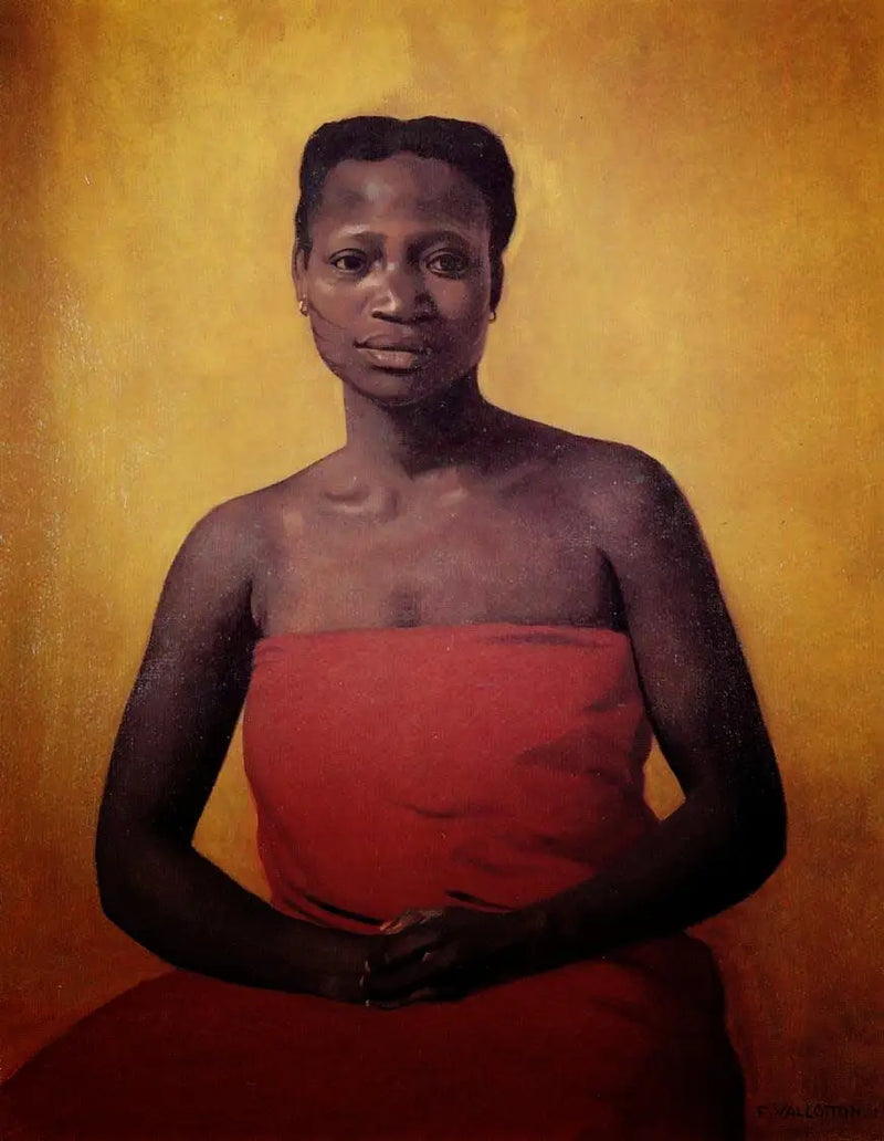 Mujer negra sentada de frente - Félix Vallotton