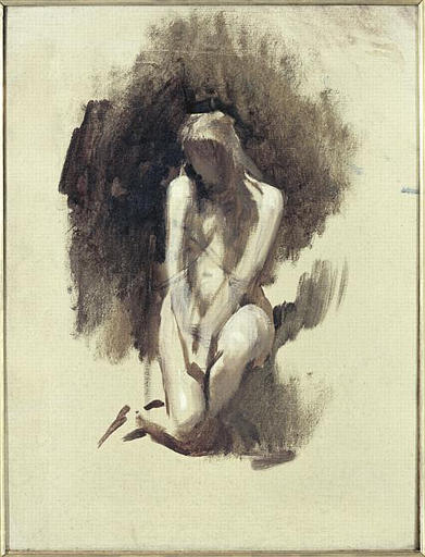 Femme nue agenouillée - Léon Bonnat - Alpha Reproduction