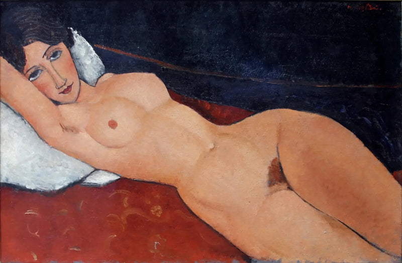 Mujer desnuda acostada sobre una almohada - Amedeo Modigliani