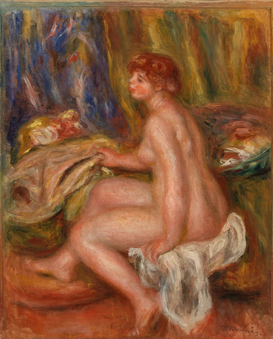 Mujer desnuda sentada, vista de perfil - Pierre-Auguste Renoir