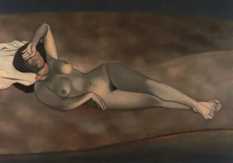 Mujer desnuda acostada en la arena - Félix Vallotton