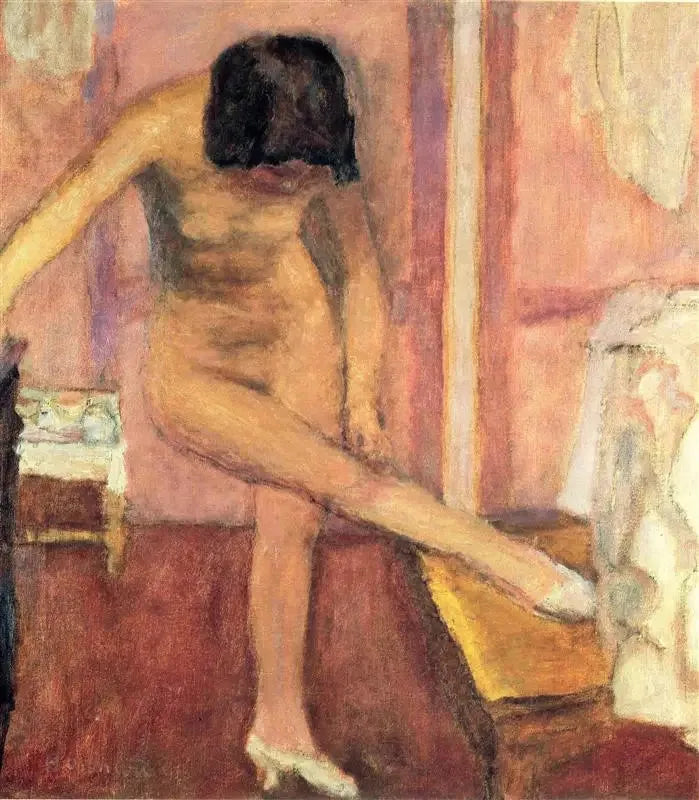 Mujer desnuda agachándose - Pierre Bonnard