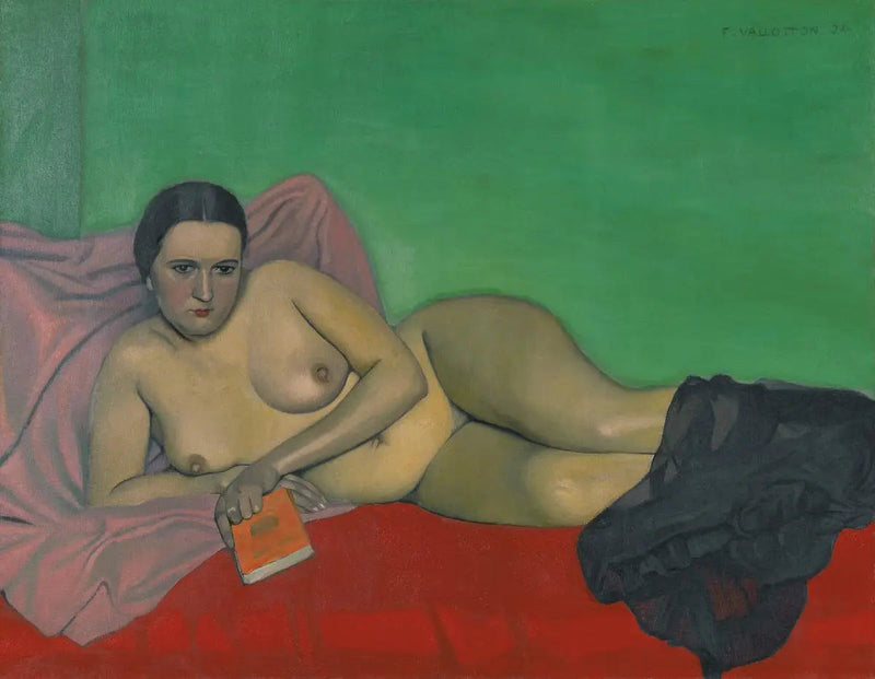 Mujer desnuda sosteniendo un libro - Félix Vallotton