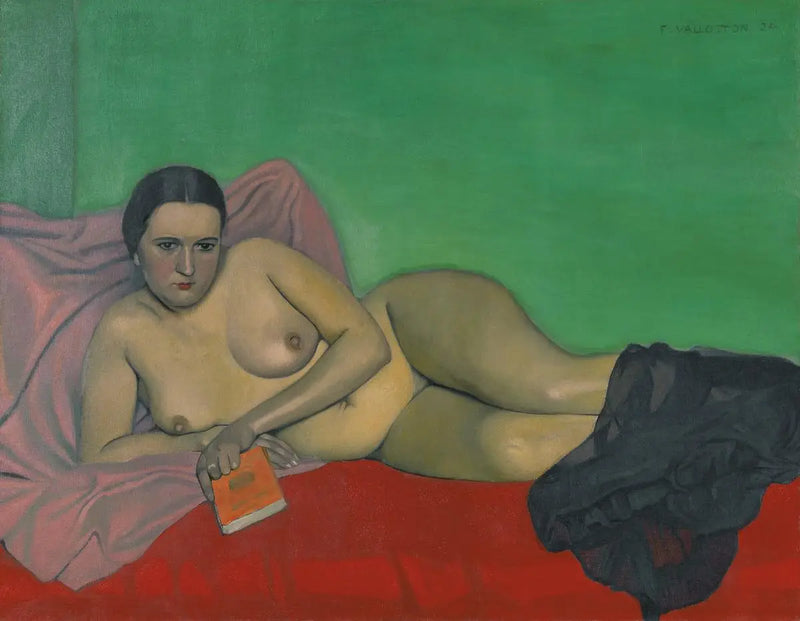 Mujer desnuda sosteniendo un libro - Félix Vallotton