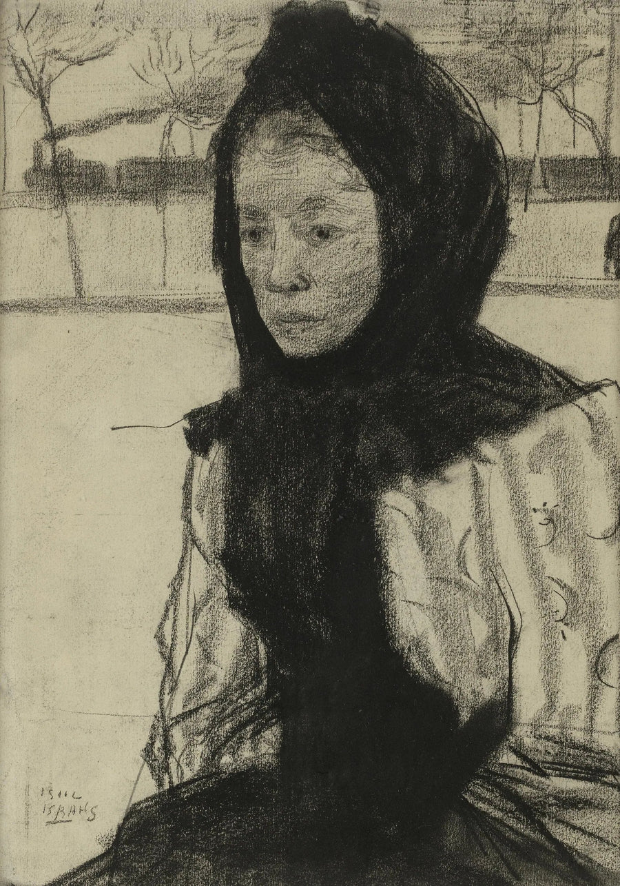 Mujer con pañuelo en la cabeza - Isaac Israel