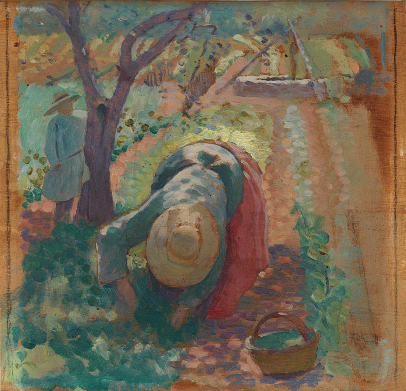 Mujer cosechando verduras - Henri-Edmond Cross