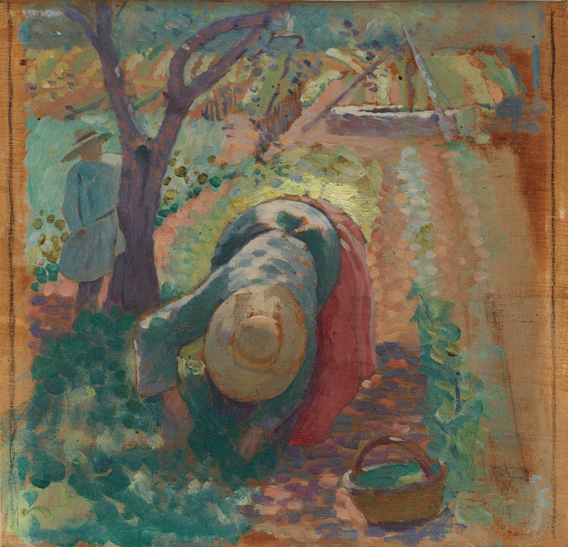 Mujer cosechando verduras - Henri-Edmond Cross