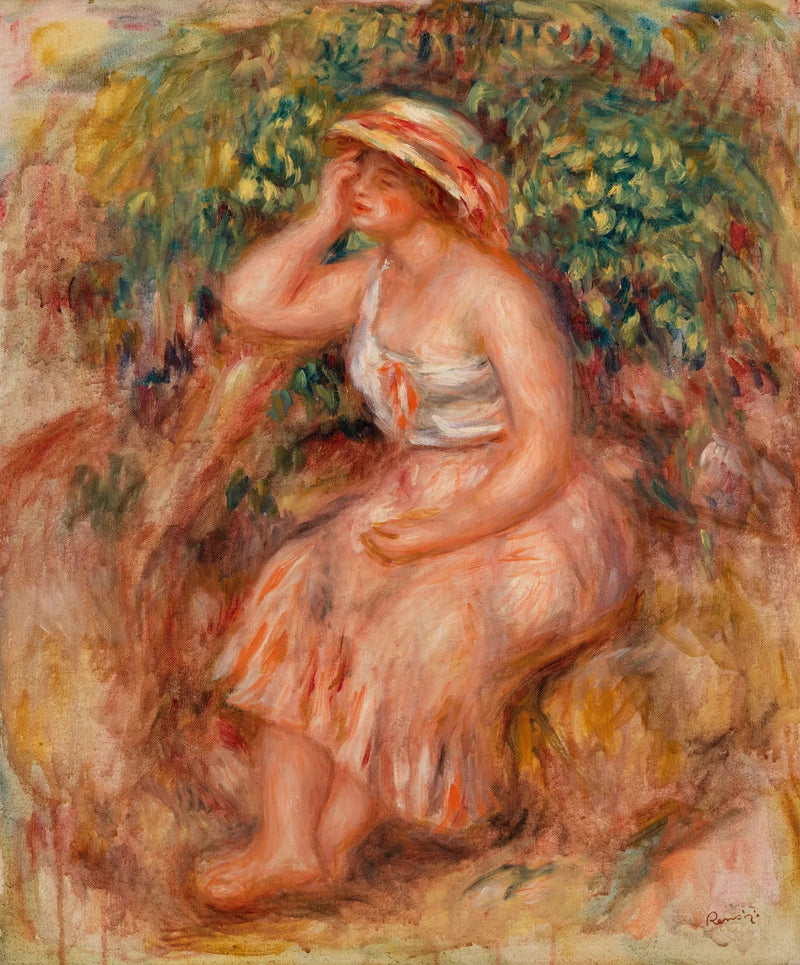 Mujer soñadora (Soñadora) - Pierre-Auguste Renoir
