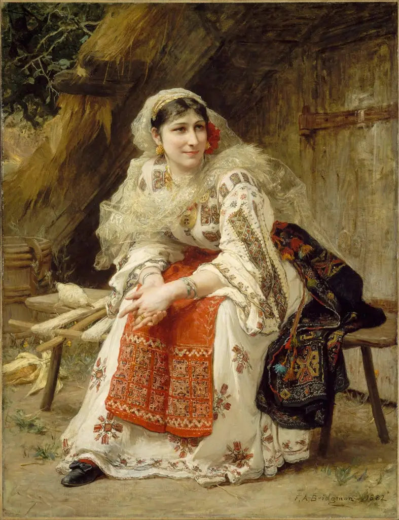 mujer rumana - Frederick Arthur Bridgman