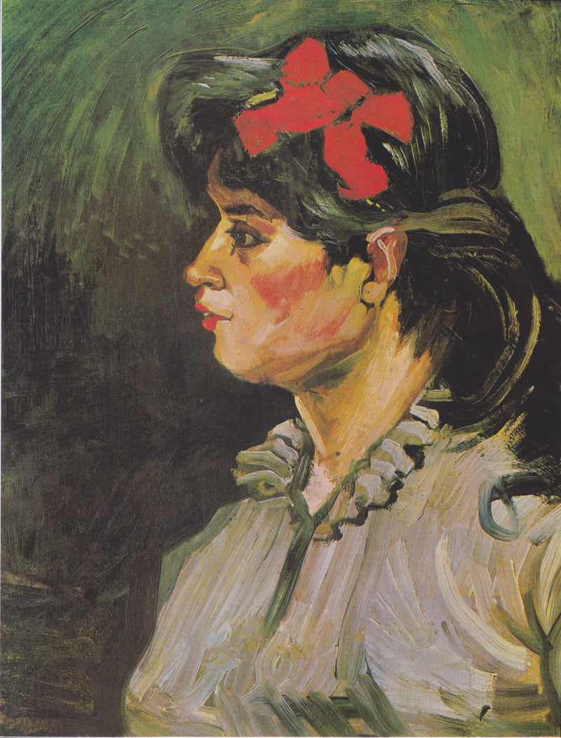 Mujer con una cinta roja - Vincent van Gogh