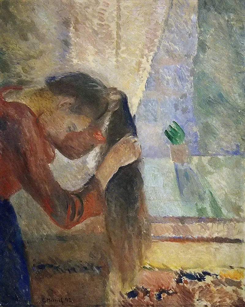 Mujer peinándose - Edvard Munch